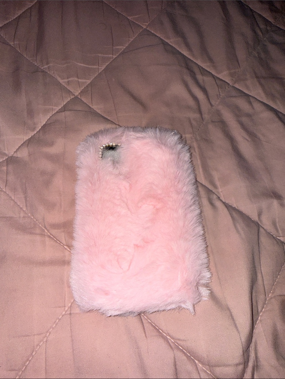 Plush Pink Furry Phone Case - Soft Protective Cover